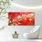 Golden Leaves Red Sky Wall Art Canvas Office Home Room Framed 120x60cm