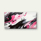 Abstract Pink Black White Fluid Wall Art Canvas Office Home Room Framed 120x60cm
