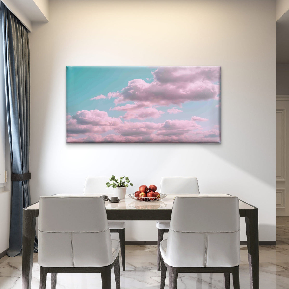 Inflatable Boat on Shoreline Wall Art Canvas Office Home Room Framed 120x60cm