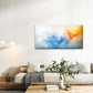 Abstract Blue Orange and White Wall Art Canvas Office Home Room Framed 120x60cm