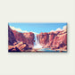 Geometric Canyon Waterfall Wall Art Canvas Office Home Room Framed 80x45cm