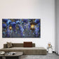 Wisteria & Blue Floral Lantern Wall Art Canvas Office Home Room Framed 80x45cm