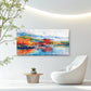 Vermilion Shrine Lakeside Wall Art Canvas Office Home Room Framed 120x60cm