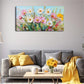 Daisies Modern Floral Decor Wall Art Canvas Office Home Room Framed 120x60cm