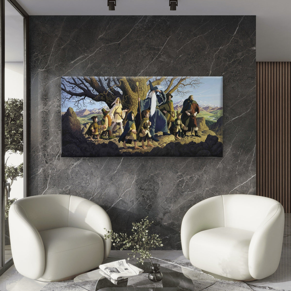 Fantasy Quest Journey Wall Art Canvas Office Home Room Framed 120x60cm