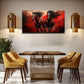 Red Horse Modern Minimalist Wall Art Canvas Office Home Room Framed 80x45cm