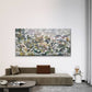 Elegant Floral and Foliage Wall Art Canvas Office Home Room Framed 120x60cm