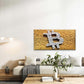 Minimalist ₿ Symbol Painting Wall Art Canvas Office Home Room Framed 120x60cm