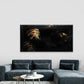 Monstera Leaf Wall Art Canvas Office Home Room Framed 80x45cm