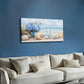 Beach With Blue Hydrangea Shells Wall Art Canvas Office Home Room Framed 120x60cm