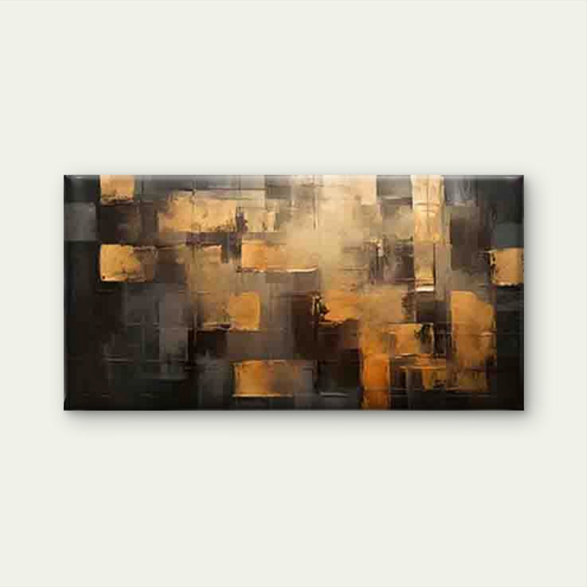 Abstract Geometric Pattern Wall Art Canvas Office Home Room Framed 80x45cm
