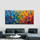 Abstract Oil Paint Texture Wall Art Canvas Office Home Room Framed 80x45cm
