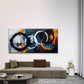 Abstract Colorful Rings Wall Art Canvas Office Home Room Framed 120x60cm