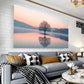 Serene Nature Wall Art with Vibrant Sunset Colors Wall Art wall canvas office home room framed 80x45cm