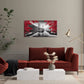 Autumn Forest Black White & Red Wall Art canvas office home room framed 120x60cm