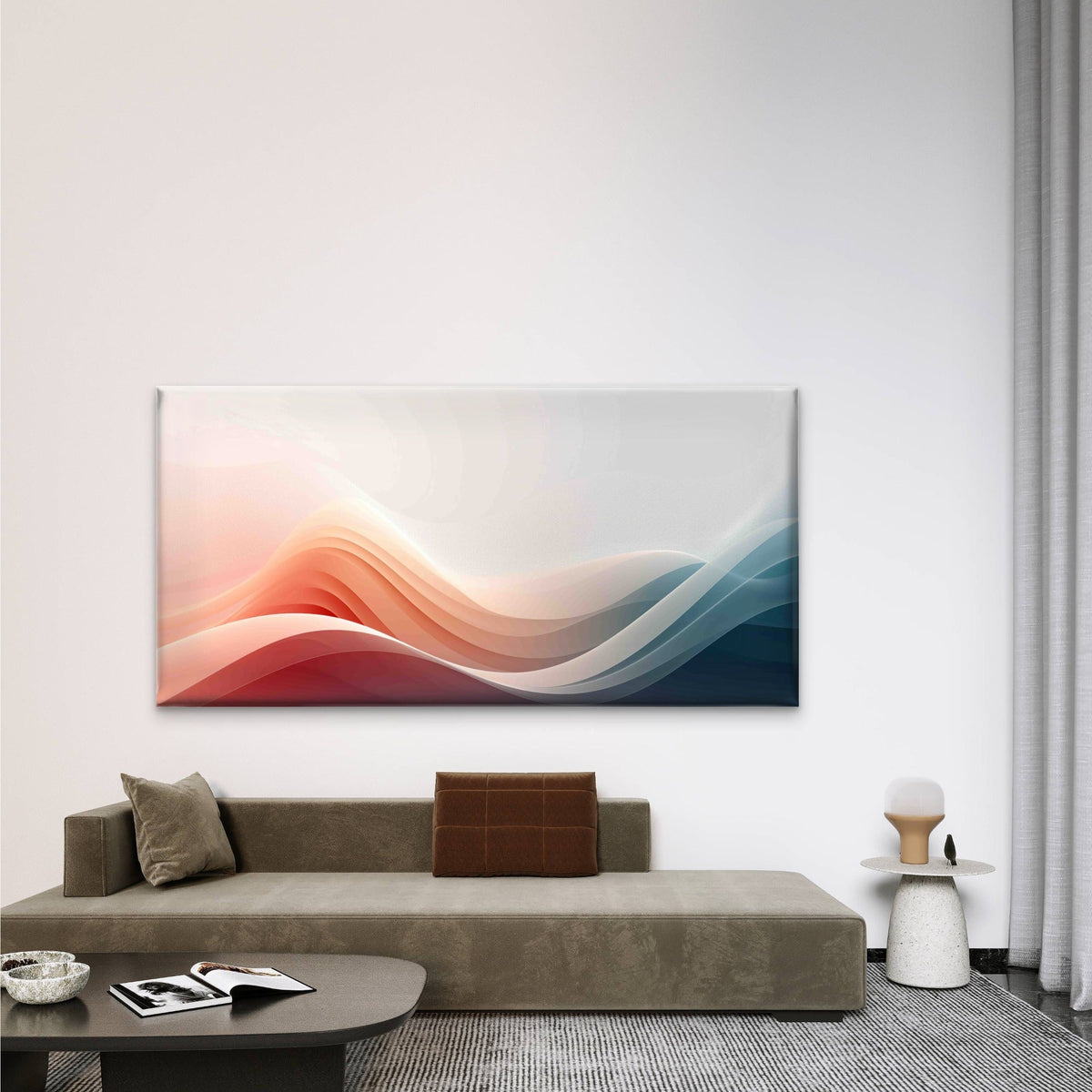 Abstract Color Transition Wall Art Canvas Office Home Room Framed 80x45cm