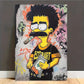 Money With Man Street Art Graffiti  Print 100% Australian Made 40x60cm Stretched Canvas Ready to Hang