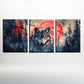 3pcs Watercolor Featuring a Bold Wolf Design Metal Print Ready to Hang Art