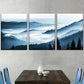3pcs Modern Chinese Style Mountain Natural Scenery Art Wall Art Set Canvas Framed 40x60cm - High Quality Print 100% Australian Made Wall Canvas Ready to Hang