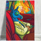 Horse Nap In Car Abstract Design Print 100% Australian Made 40x60cm Stretched Canvas Ready to Hang