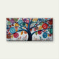 Abstract Tree Vibrant Swirls Wall Art Canvas Office Home Room Framed 120x60cm