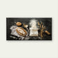 Rustic Sourdough Bread Wheat Wall Art Canvas Office Home Room Framed 80x45cm