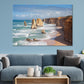 Breathtaking view of the Twelve Apostles, Great Ocean Road Print 100% Australian Made Stretched Canvas Ready to Hang - AU-110