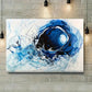 Abstract Blue & White Swirl Canvas Wall Art Print 100% Australian Made 60x40cm Stretched Canvas Ready to Hang