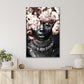 Fashioned Blooming Beauty with A Flower Crown on Her Head Print 100% Australian Made 40x60cm Stretched Canvas Ready to Hang