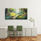 Forest Stream Spring Flower Wall Art Canvas Office Home Room Framed 120x60cm