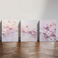 3pcs Blush Pink & Lavender Floral Painting Triptych Dreamy Wall Art Set Canvas Framed 40x60cm - High Quality Print 100% Australian Made Wall Canvas Ready to Hang