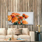 Vibrant Orange Roses Bouquet Wall Art Canvas Office Home Room Framed 120x60cm