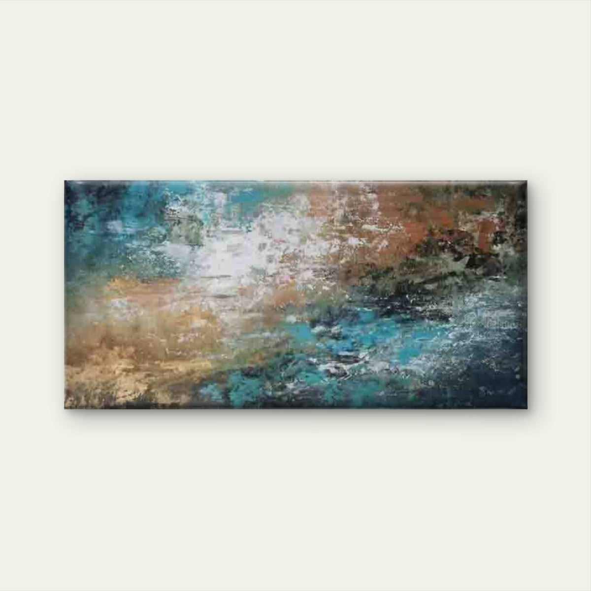 Abstract Painting with Vibrant Wall Art Canvas Office Home Room Framed 120x60cm