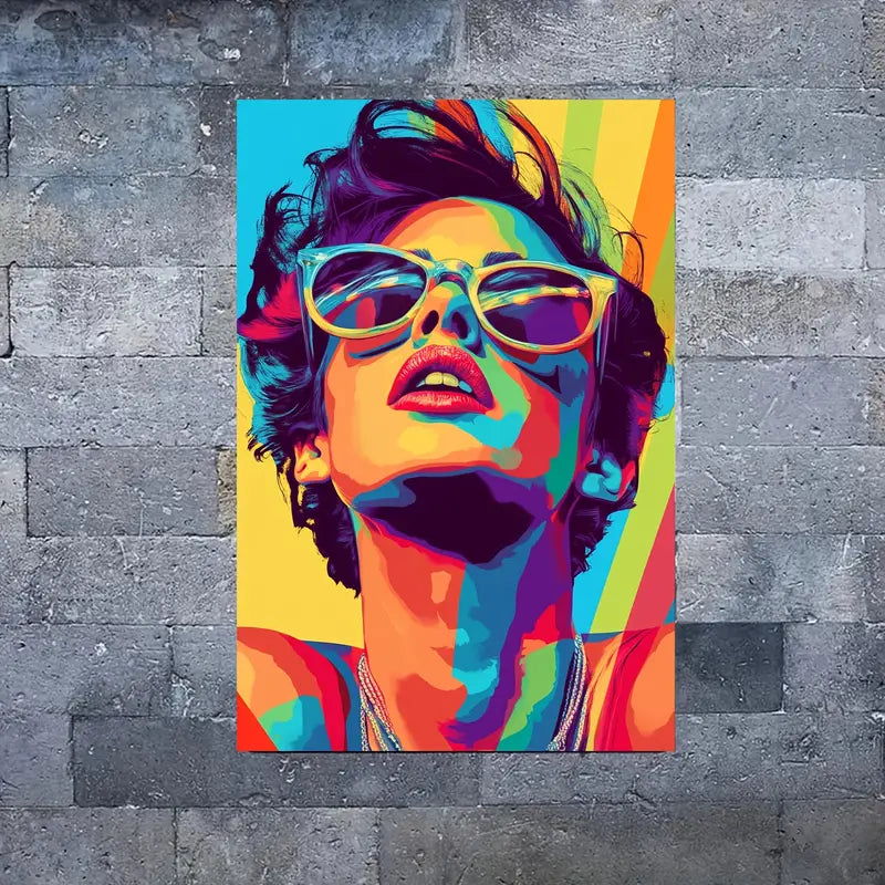 Boy With Sunglass Abstract Watercolor Print 100% Australian Made 40x60cm Stretched Canvas Ready to Hang