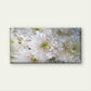 White Petals Softly Gathered Wall Art Canvas Office Home Room Framed 80x45cm