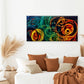 Vibrant Abstract Oil Swirls Wall Art Canvas Office Home Room Framed 120x60cm