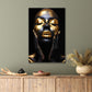 Glowing Beauty of Woman with Golden Paint on Her Face Print 100% Australian Made 40x60cm Stretched Canvas Ready to Hang