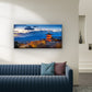 Kyoto City Temple Twilight Japan Wall Art Canvas Office Home Room Framed 80x45cm