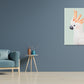 Majestic White Bird with Orange Feathers Print 100% Australian Made 40x60cm Stretched Canvas Ready to Hang