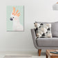 Majestic White Bird with Orange Feathers Print 100% Australian Made 40x60cm Stretched Canvas Ready to Hang