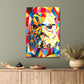 Colorful Twist of Funky Geometric Face Abstract Painting Print 100% Australian Made 40x60cm Stretched Canvas Ready to Hang