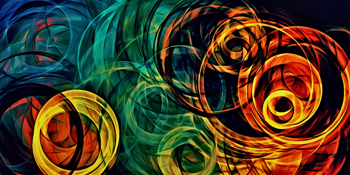 Vibrant Abstract Oil Swirls Wall Art Canvas Office Home Room Framed 120x60cm