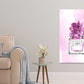 Purple Flowers & Pink Perfume Bottle Fashion Print 100% Australian Made Stretched Canvas Ready to Hang - FS - 154