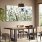 Botanical Wildflower Green Blue Wall Art canvas office home room framed 120x60cm