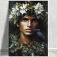 Boy & Flower Head With Bird Print 100% Australian Made 40x60cm Stretched Canvas Ready to Hang