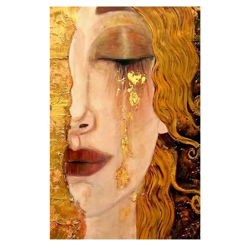 Freya'S Tears Golden Leaf Art Print 100% Australian Made 40x60cm Stretched Canvas Ready to Hang