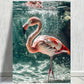 Flamingo Bird Under Water Print 100% Australian Made 40x60cm Stretched Canvas Ready to Hang