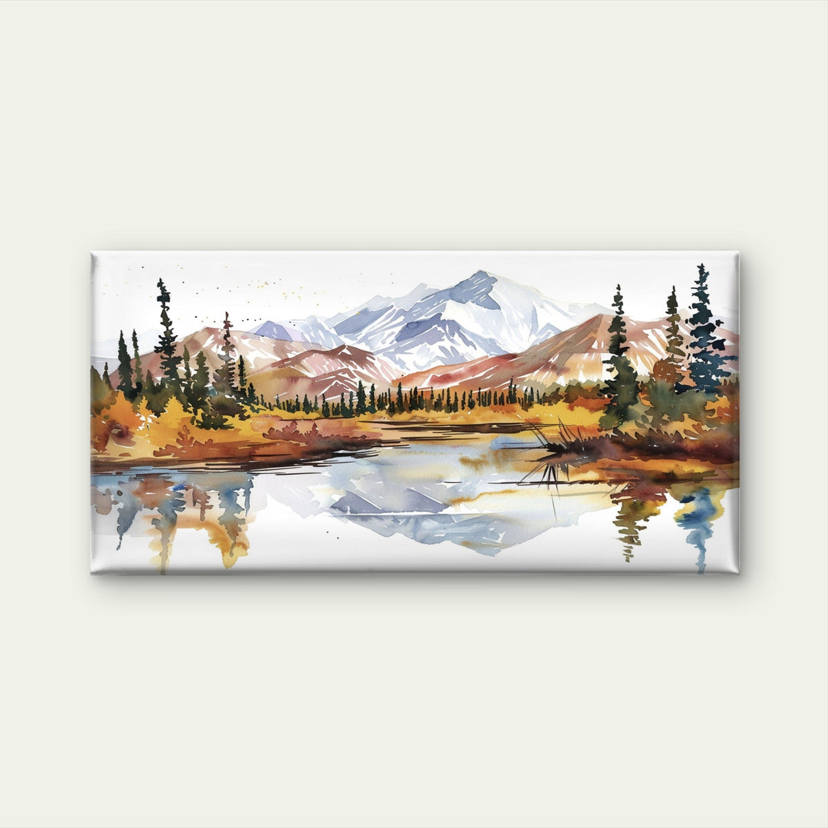 Rustic Wilderness Scenery Wall Art Canvas Office Home Room Framed 80x45cm