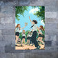 School Student Playing Game Print 100% Australian Made 40x60cm Stretched Canvas Ready to Hang