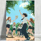 School Student Playing Game Print 100% Australian Made 40x60cm Stretched Canvas Ready to Hang